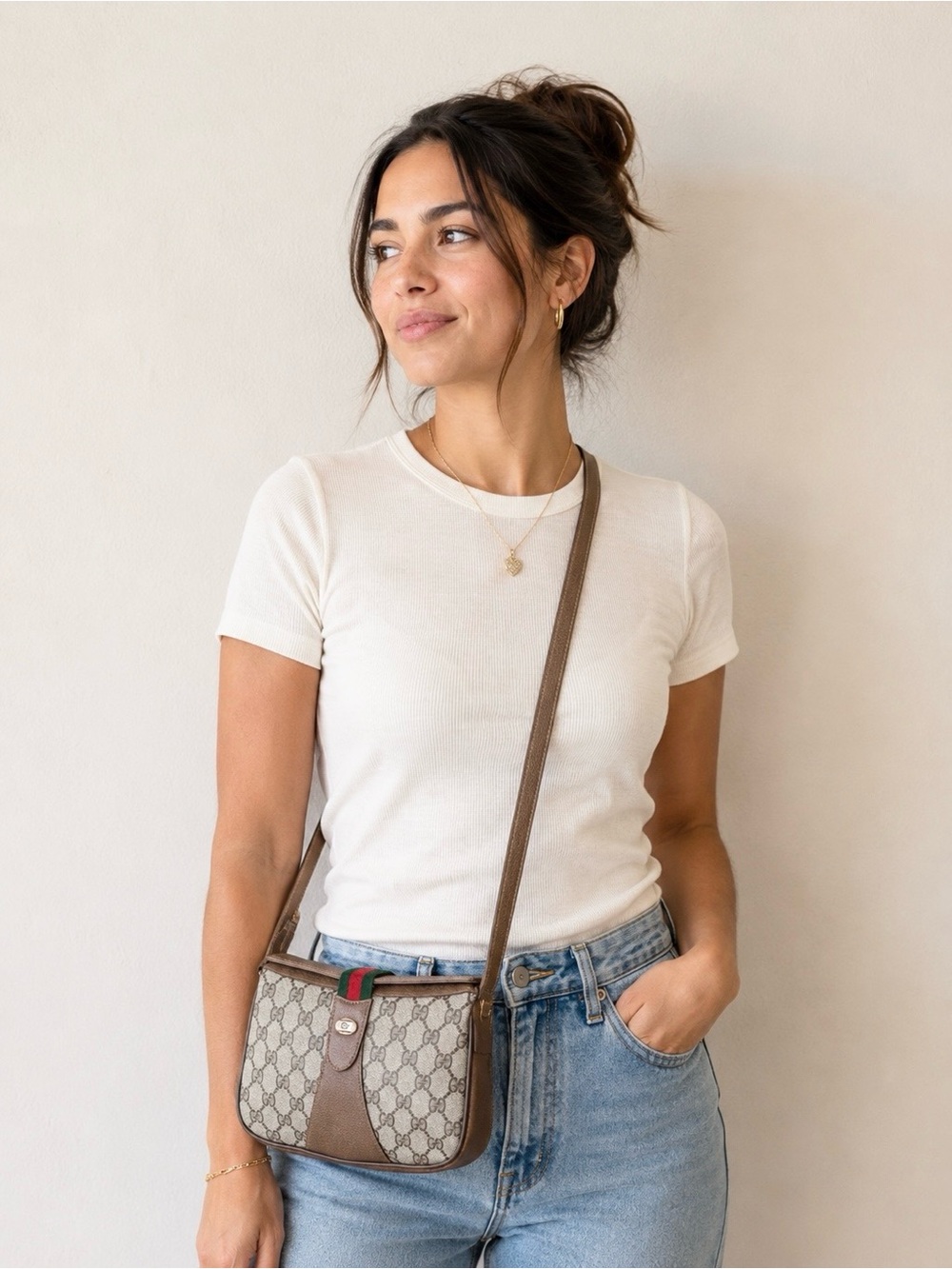 Authentic Gucci Ophidia Style Vintage GG Supreme Mini Crossbody Bag Sherryline
